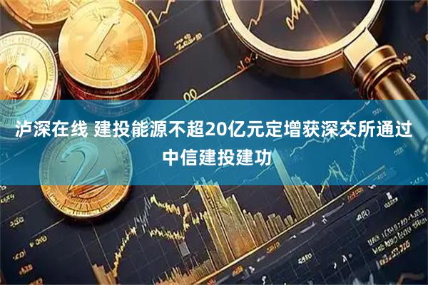 泸深在线 建投能源不超20亿元定增获深交所通过 中信建投建功