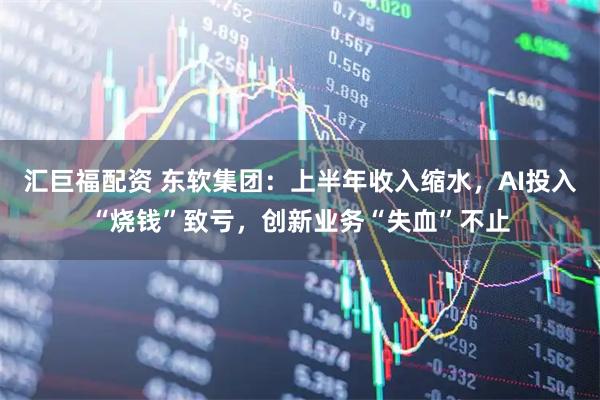 汇巨福配资 东软集团：上半年收入缩水，AI投入“烧钱”致亏，创新业务“失血”不止